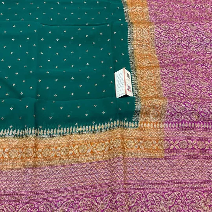 PURE BANRASI KHADDI GEORGUTTE SAREE