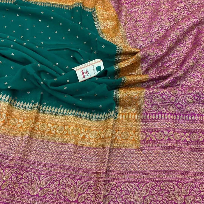 PURE BANRASI KHADDI GEORGUTTE SAREE