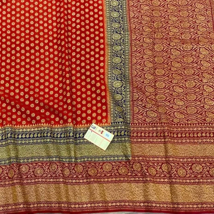 PURE BANARASI KHADDI GEORGUTTE SAREE