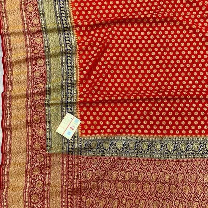 PURE BANARASI KHADDI GEORGUTTE SAREE