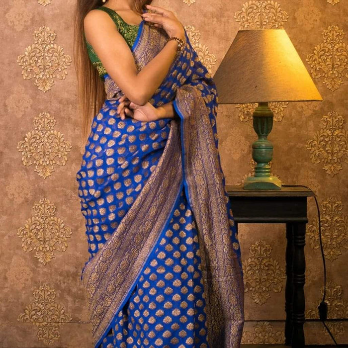 PURE BANARASI KHADDI GEORGUTTE SAREE