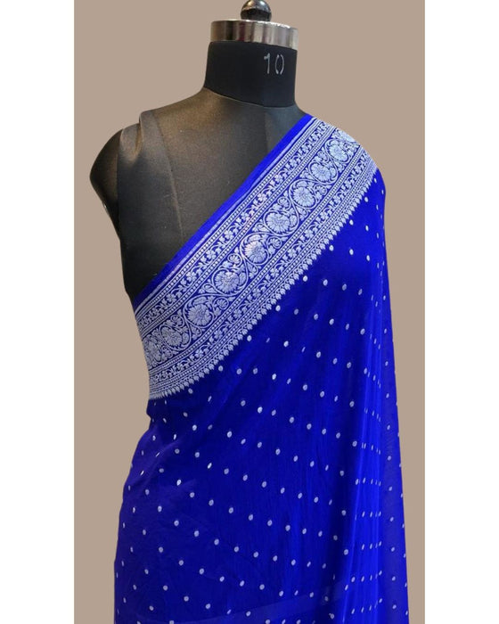 PURE BANARASI KHADDI GEORGUTTE SAREE