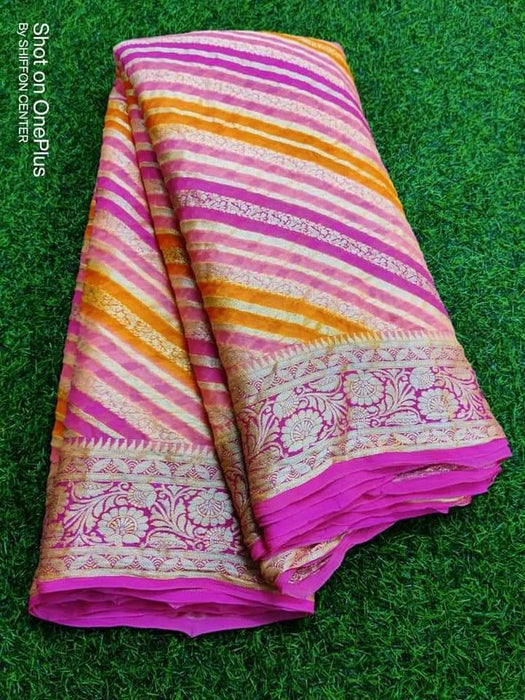 PURE BANARASI KHADDIN CHIFFON SAREE