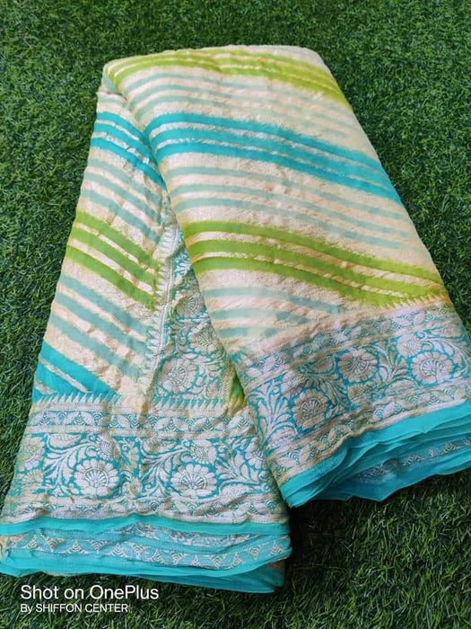 PURE BANARASI KHADDI CHIFFON SAREE