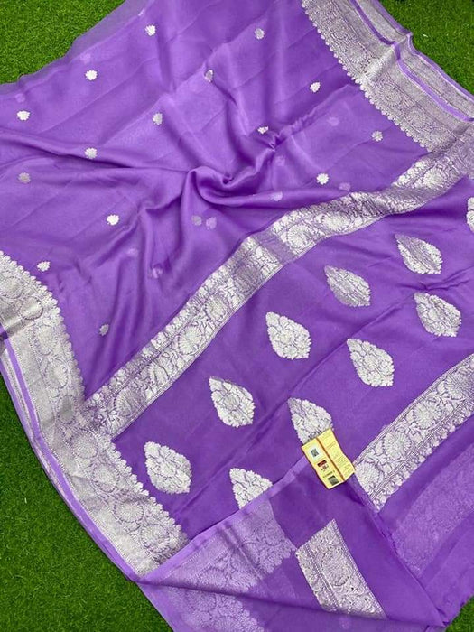 PURE HANDLOOM BANARASI KHADDI GEORGUTTE SAREE