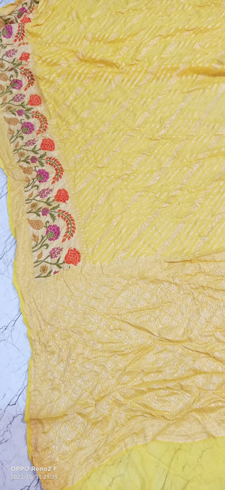 PURE BANARASI KHADDI CHIFFON SAREE