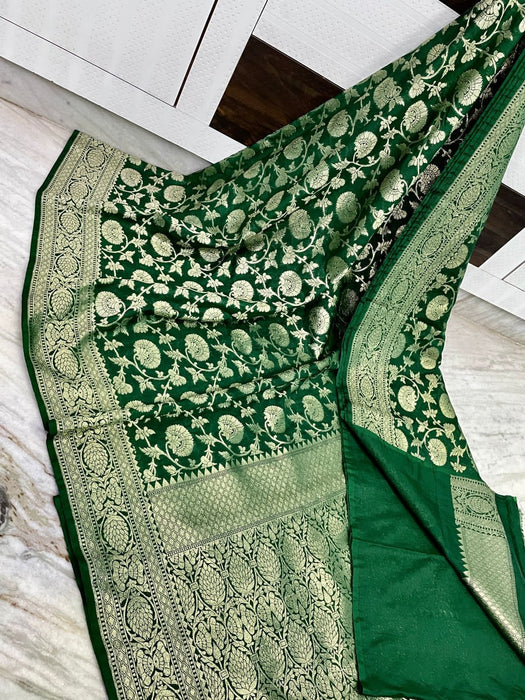 SEMI GEORGUTTE BANARASI SAREE