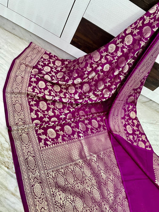 SEMI GEORGUTTE BANARASI SAREE