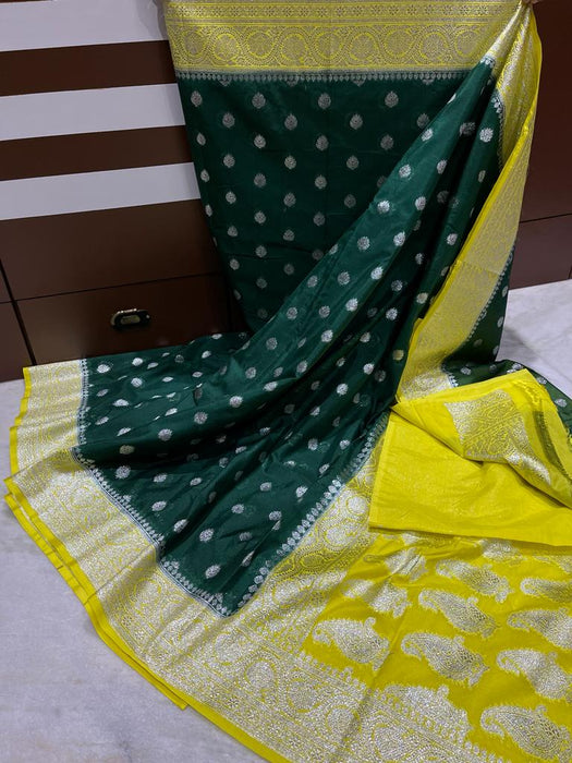 SEMI GEORGUTTE BANARASI SAREE