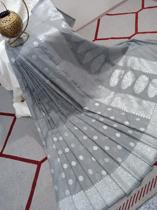 SEMI GEORGUTTE BANARASI SAREE