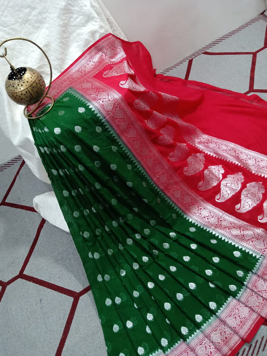 SEMI GEORGUTTE BANARASI SAREE