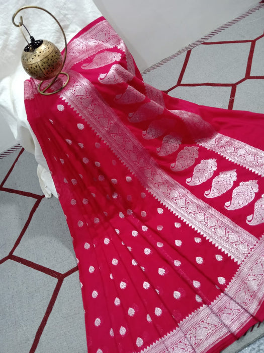 SEMI GEORGUTTE BANARASI SAREE