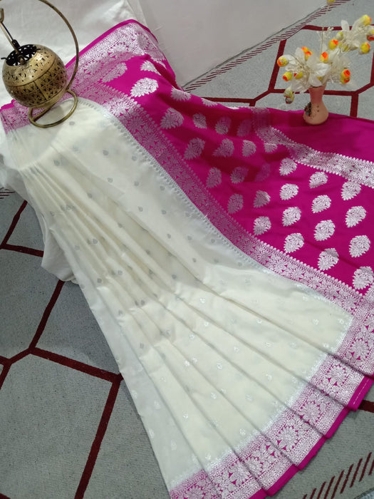 SEMI GEORGUTTE BANARASI SAREE