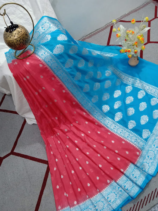 SEMI GEORGUTTE BANARASI SAREE