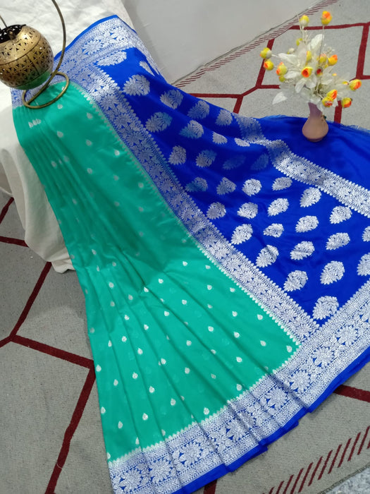 SEMI GEORGUTTE BANARASI SAREE