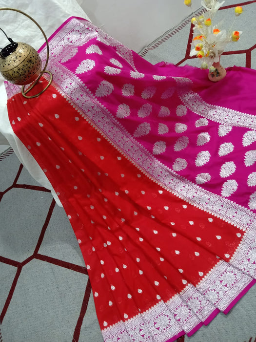 SEMI GEORGUTTE BANARASI SAREE