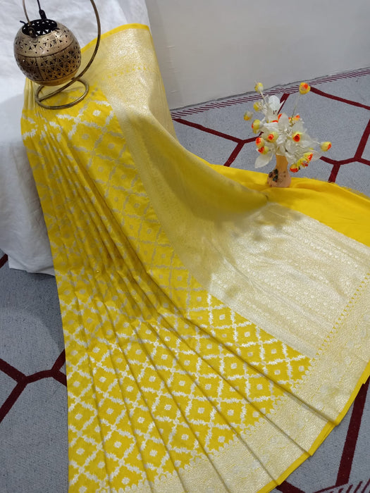 SEMI GEORGUTTE BANARASI SAREE