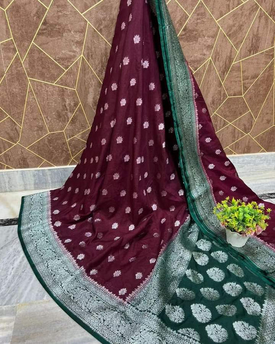 SEMI GEORGUTTE BANARASI SAREE