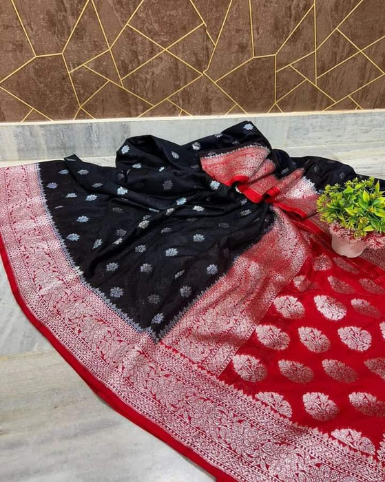 SEMI GEORGUTTE BANARASI SAREE