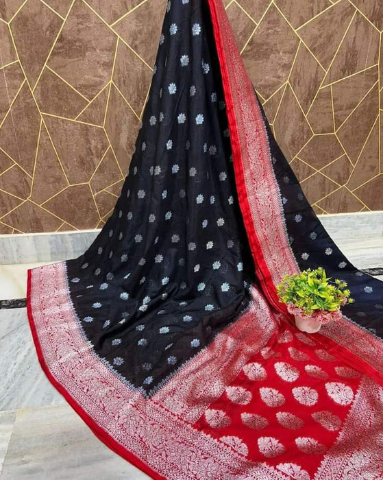 SEMI GEORGUTTE BANARASI SAREE