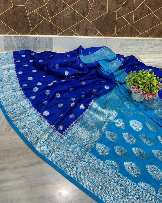 SEMI GEORGUTTE BANARASI SAREE