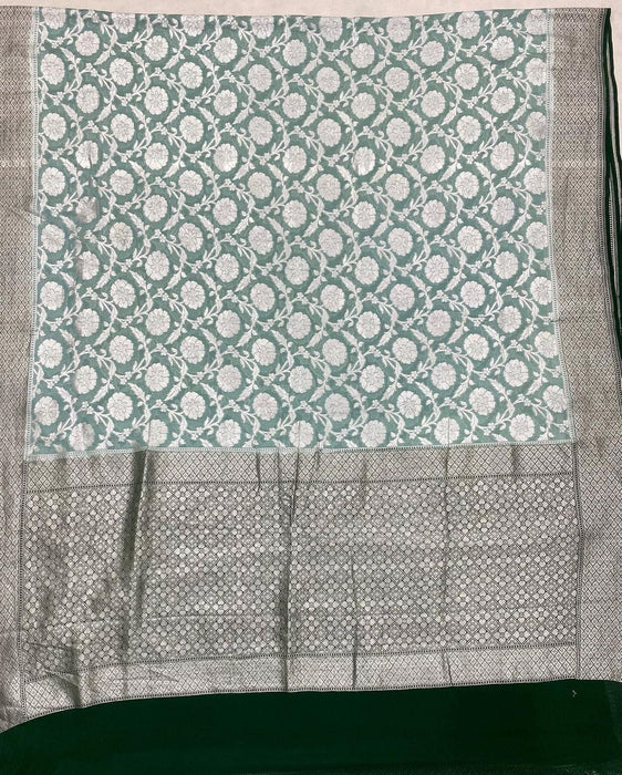 PURE BANARASI HANDLOOM KHADDI GEORGUTTE SAREE