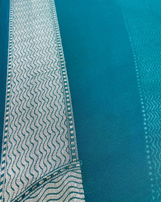 PURE BANARASI HANDLOOM KHADDI GEORGUTTE SAREE