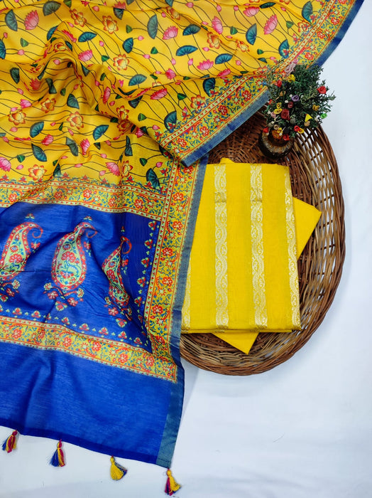 SOFT BANARASI COTTON CHANDERI SUIT