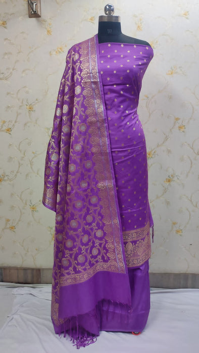 SOFT BANARASI COTTON CHANDERI SUIT