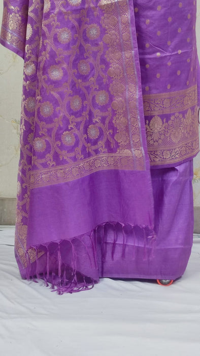 SOFT BANARASI COTTON CHANDERI SUIT