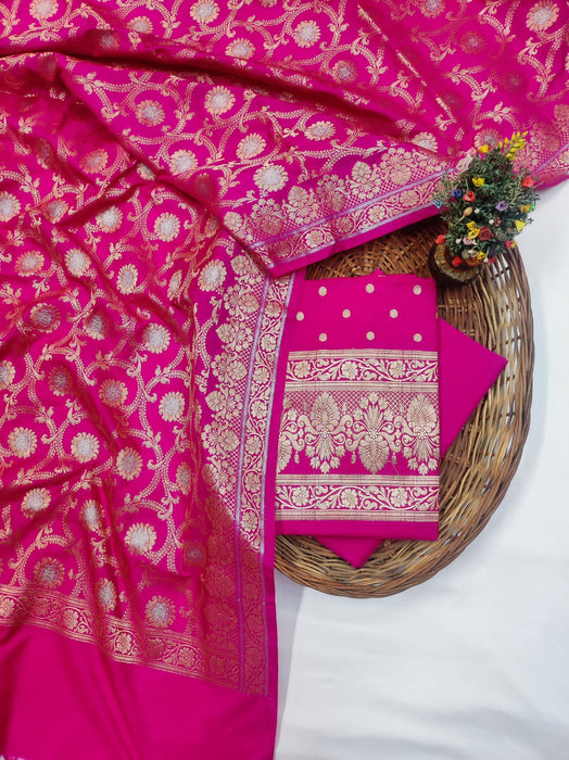 SOFT BANARASI COTTON CHANDERI SUIT