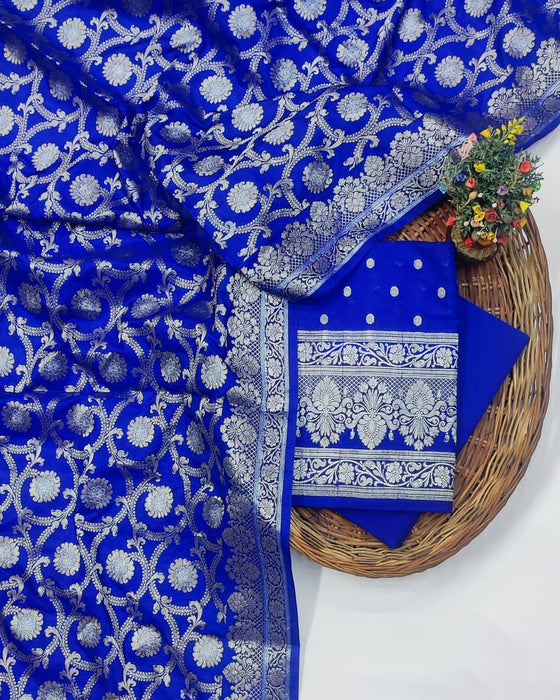 SOFT BANARASI CHANDERI COTTON SUIT