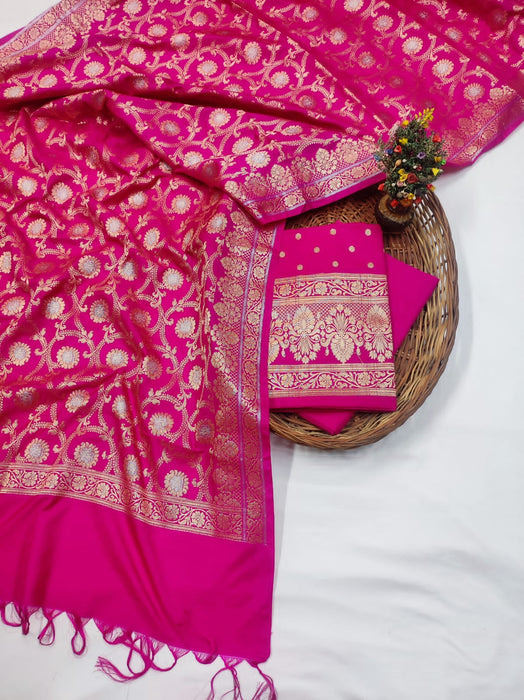 SOFT BANARASI COTTON CHANDERI SUIT