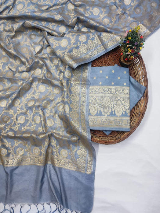 SOFT BANARASI CHANDERI COTTON SUIT