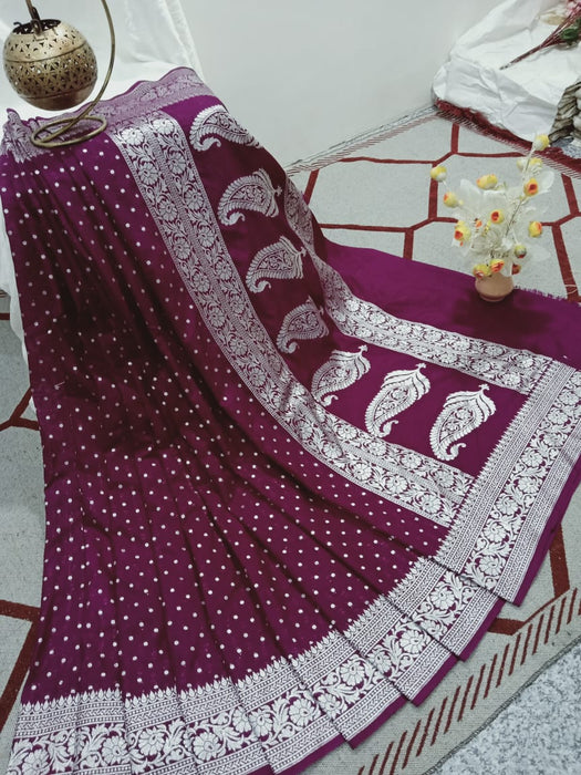 SEMI GEORGUTTE SAREE