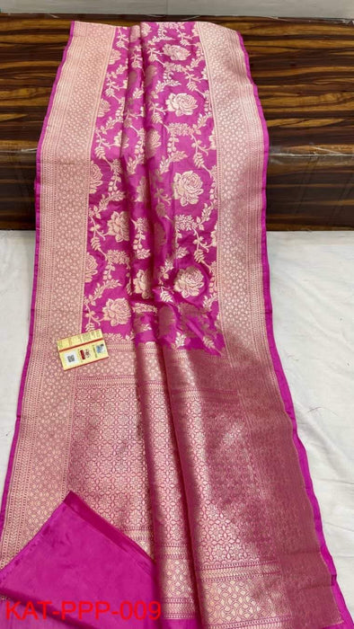 PURE BANARASI HNADLOOM KHADDI GEORGUTTE SAREE