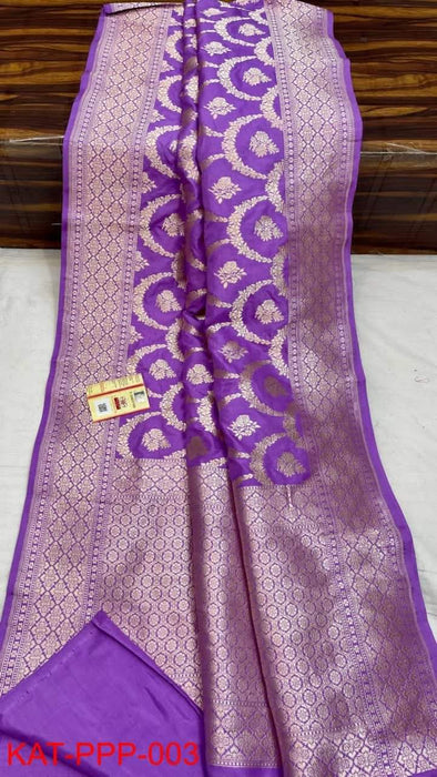 PURE BANARASI HNADLOOM KATAN SILK SAREE