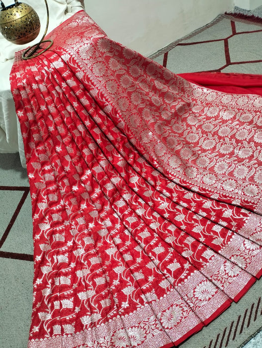 BANARASI SEMI GEORGUTTE SAREE