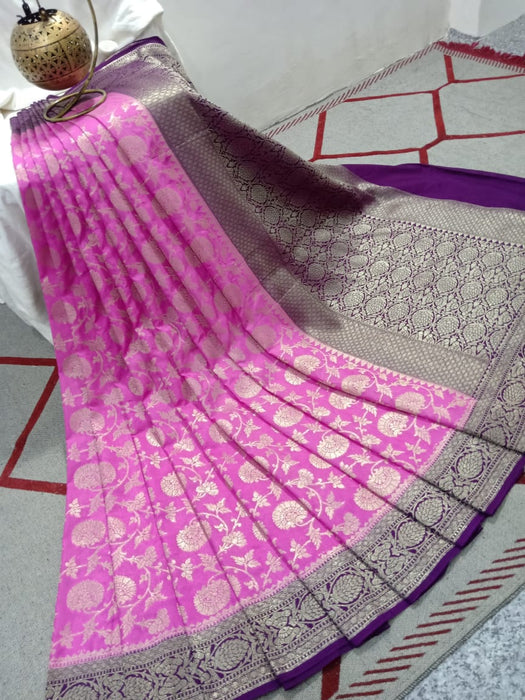 BANARASI SEMI GEORGUTTE SAREE