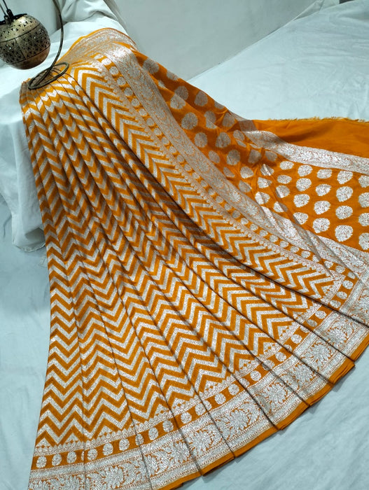 BANARASI SEMI GEORGUTTE SAREE