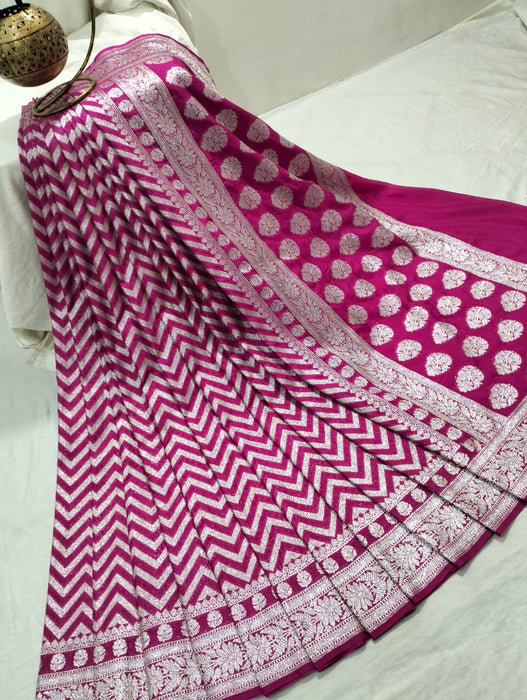 BANARASI SEMI GEORGUTTE SAREE