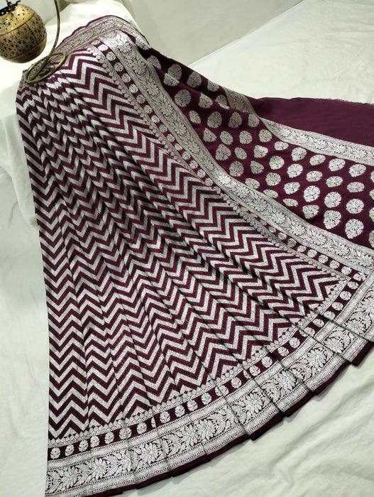 BANARASI SEMI GEORGUTTE SAREE