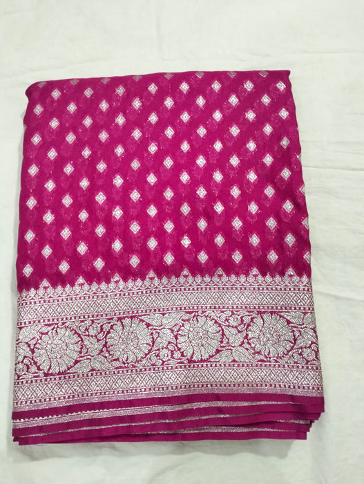 BANARASI SEMI GEORGUTTE SAREE