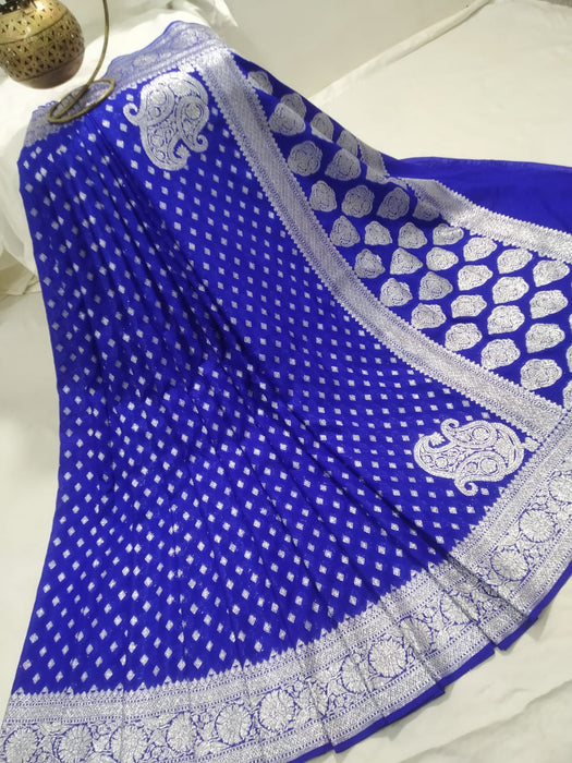 BANARASI SEMI GEORGUTTE SAREE