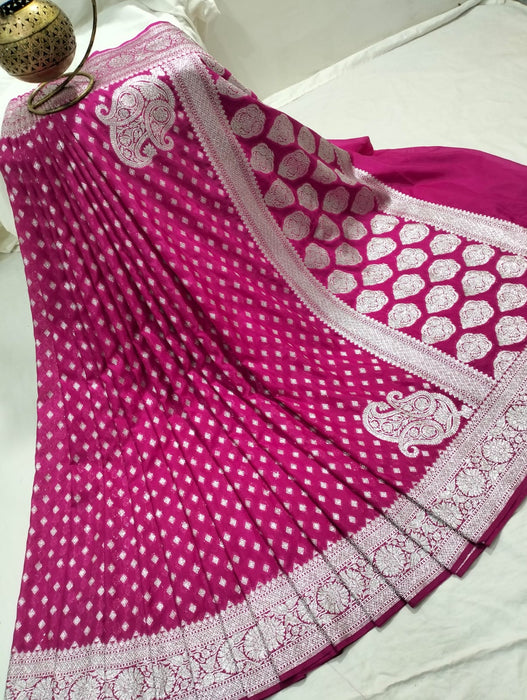 BANARASI SEMI GEORGUTTE SAREE