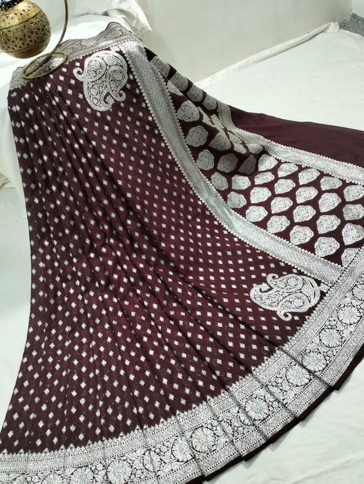 BANARASI SEMI GEORGUTTE SAREE