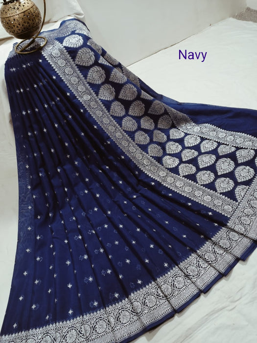 BANARASI SEMI GEORGUTTE SAREE