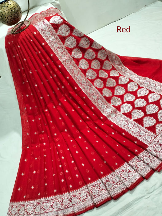 BANARASI SEMI GEORGUTTE SAREE