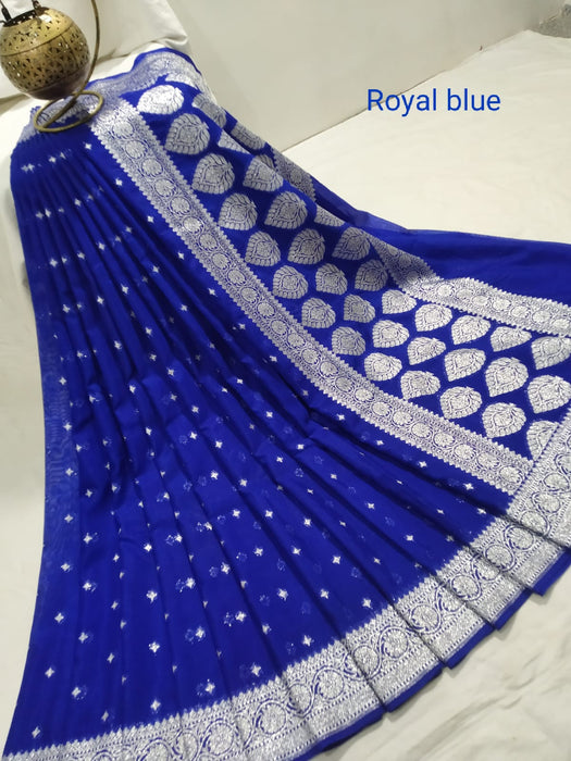 BANARASI SEMI GEORGUTTE SAREE