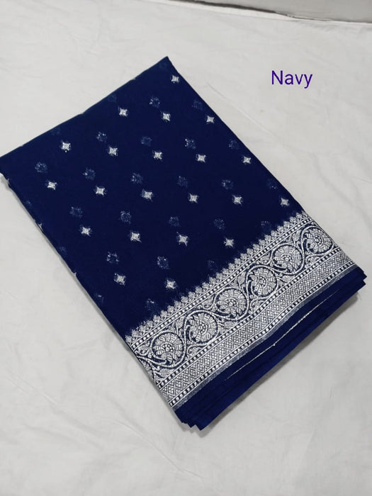 BANARASI SEMI GEORGUTTE SAREE